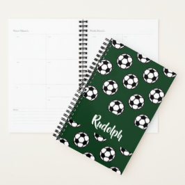 Voetballen groen patroon planner