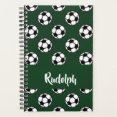 Voetballen groen patroon planner (Voorkant)