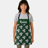 Voetballen groen patroon schort (Insitu)
