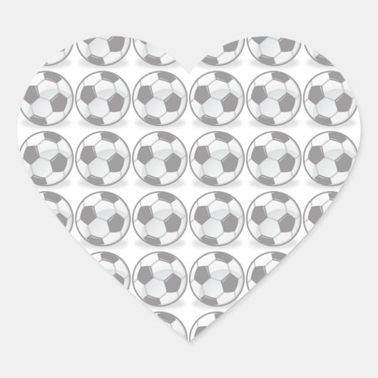 Voetballen Hart Sticker (Voorkant)