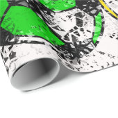 VOETBALLEN IN CHAOTISCHE KLEUR CADEAUPAPIER (Rol Hoek)