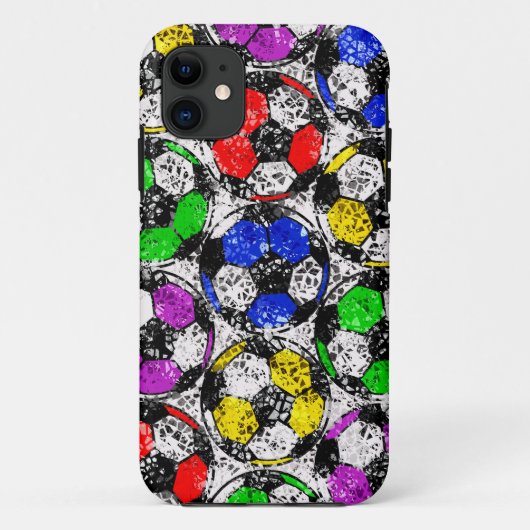 VOETBALLEN IN CHAOTISCHE KLEUR Case-Mate iPhone CASE (Achterkant)