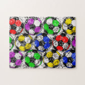 VOETBALLEN IN CHAOTISCHE KLEUR LEGPUZZEL (Horizontaal)