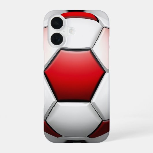 Voetballen iPhone 16 Hoesje (Achterkant)