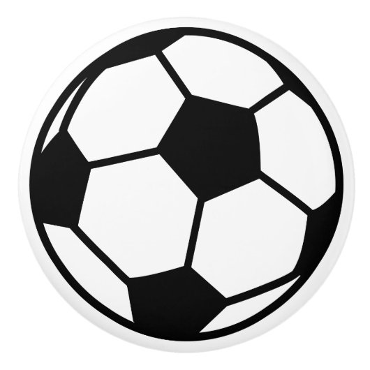 Voetballen Keramische Knop (Voorkant)