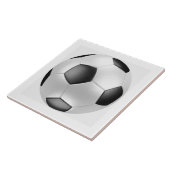 Voetballen keramische tegel tegeltje (Zijkant)