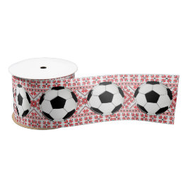 Voetballen kerstpatrooncadeautjes voor kerstmis satijnen lint