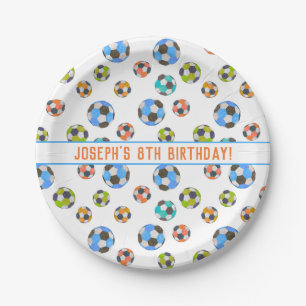 Voetballen Kinderen van Birthday Papieren Bordje