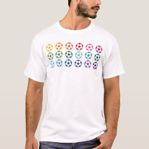 voetballen kleurrijke vun-array T-shirt