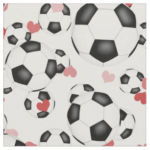 voetballen met hartjes patroonsport stof