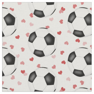 voetballen met kleine hartjes patroonsport stof