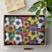 Voetballen met kleur tissuepapier (Geschenk)