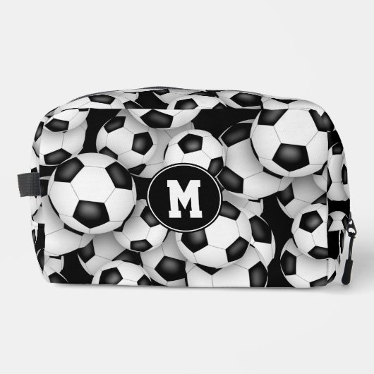 Voetballen met monogram toilettasje (Voorkant)