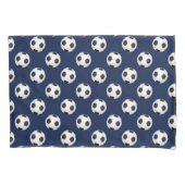 Voetballen Navy Blue Pillow Hoesje Kussensloop (Voorkant)