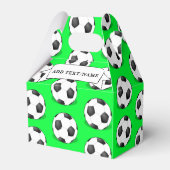 Voetballen op een groene achtergrond Aangepaste na Bedankdoosjes (Achterkant)