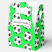 Voetballen op een groene achtergrond Aangepaste na Bedankdoosjes (Geopend)