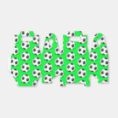 Voetballen op een groene achtergrond bedankdoosjes (Uitgevouwen)