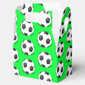 Voetballen op een groene achtergrond bedankdoosjes (Geopend)
