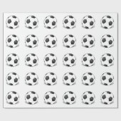 Voetballen op een witte achtergrond cadeaupapier (Vlak)