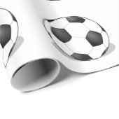 Voetballen op een witte achtergrond cadeaupapier (Rol Hoek)