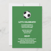 Voetballen op grasbar mitswa uitnodiging (Achterkant)