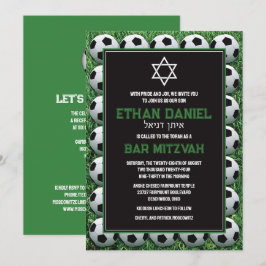 Voetballen op grasbar mitswa uitnodiging