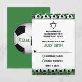 Voetballen op Grass Bar Mitzvah RSVP (Voorkant / Achterkant)