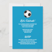 Voetballen op Grass Bat/Bar Mitzvah Invitation Kaart (Achterkant)