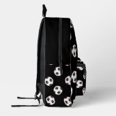 Voetballen op zwart bedrukte rugzak (Links)