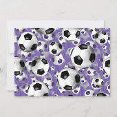 Voetballen overal paars kaart (Voorkant)