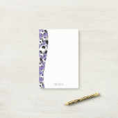 Voetballen paarse meisjesvoetbal post-it® notes (Op bureau)