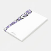 Voetballen paarse meisjesvoetbal post-it® notes (Schuin)