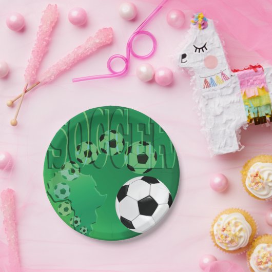 Voetballen Papieren Borden Papieren Bordje (Feest)
