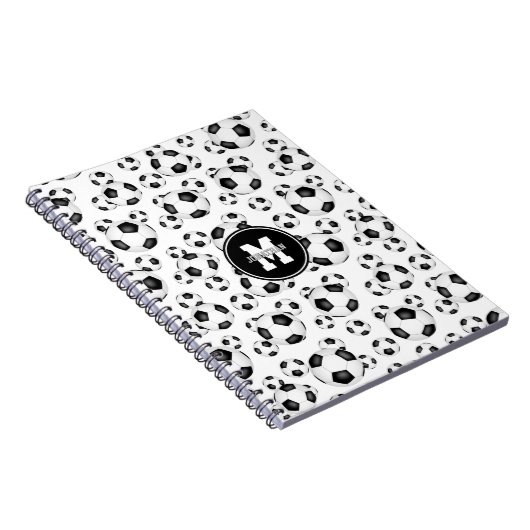 voetballen patronen jongens sport notitieboek (Rechterzijde)