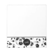 voetballen Patroon Accentgepersonaliseerd Notitieblok (Voorkant)