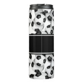 voetballen Patroon Coach Gift W Aangepaste Naam Thermosbeker (Achterkant)