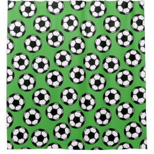 Voetballen patroon douchegordijn