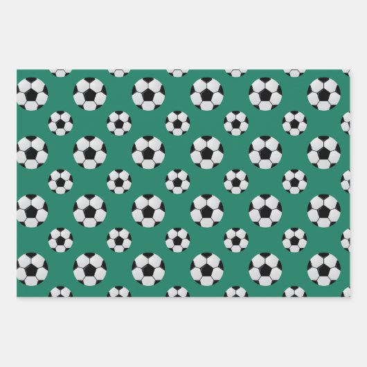 Voetballen patroon inpakpapier vel (Voorkant)