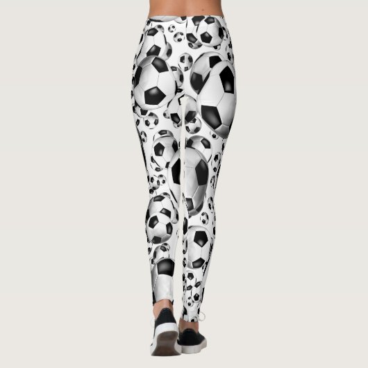 voetballen patroon leggings w ELKE bkgrd kleur (Achterkant)