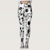 voetballen patroon leggings w ELKE bkgrd kleur (Voorkant)