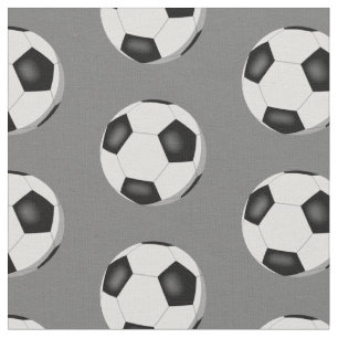 voetballen patroon op grijs of elke kleur sport stof