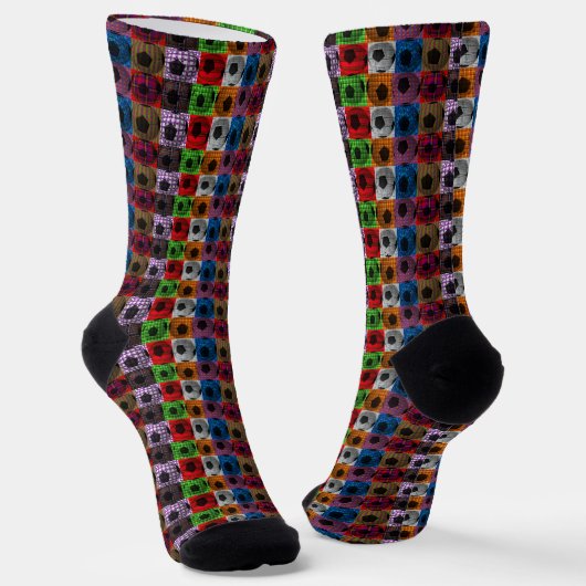 Voetballen Pop Art, Sokken van bemanning (Gebogen)