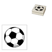 Voetballen rubberen stempel (Gestempeld)
