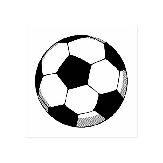 Voetballen rubberen stempel (Afrduk)