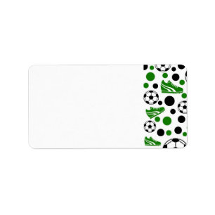 voetballen, schoenen, pooldots etiket