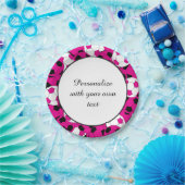 voetballen spelers | DIY-tekst | Roze warmroze Papieren Bordje (Feest)