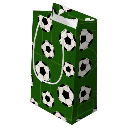 Voetballen sportschuttspatten klein cadeauzakje (Achterkant Gekanteld)