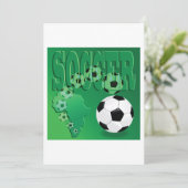 Voetballen Uitnodigingen (Staand voorkant)