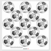 voetballen van 13 individueel gepersonaliseerde sticker (Vel)