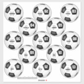 voetballen van 13 individueel gepersonaliseerde sticker (Vel)